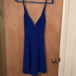 Royal blue skater dress size small NWT